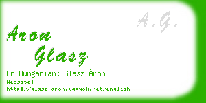 aron glasz business card